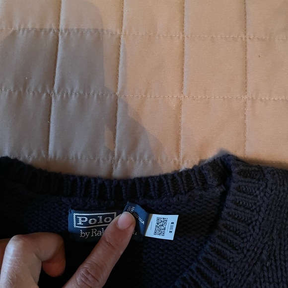 Vintage Polo Ralph Lauren NYC Sweater, Men’s L, Navy Blue. Authentic. - Picture 4 of 9